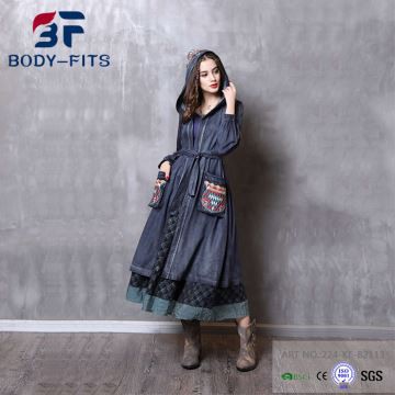 Denim jakna s kapuco